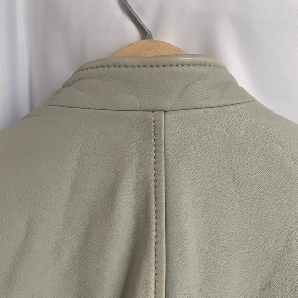 Lucky brand grey motocross leather jacket sz small - Picture 6 of 8